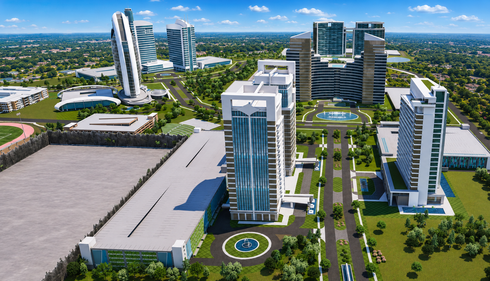 Town Center at Mansa Park rendering